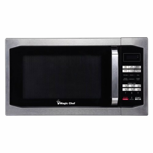 Commercial Chef Small Microwave 0.7 Cu. ft. Countertop Microwave with Digital Display, Stainless Steel