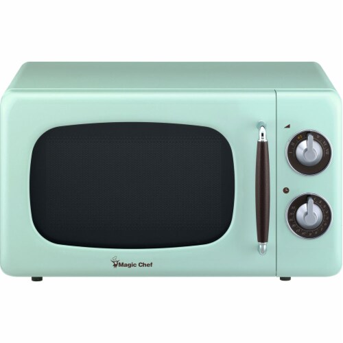 Costway 0.9 Cu.ft Retro Countertop Compact Microwave Oven - Mint Green