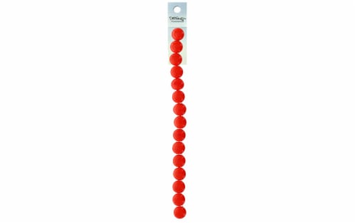 John Bead Czech 12mm Op Red Perspective: front