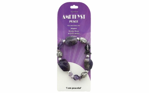 John Bead SP Stretch Bracelet Amethyst 39 Perspective: front