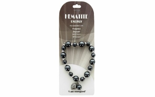 John Bead SP Stretch Bracelet Hematite 126 Perspective: front