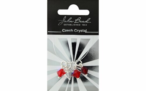 John Bead Czech Bicone Charms 8mm Royal Jewels Perspective: front