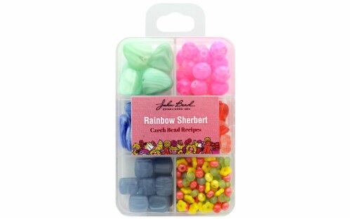 John Bead Recipe Box Bead Rainbow Sherbet Perspective: front