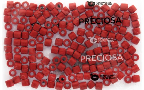 John Bead Czech Rola Bead 7.7mm OP Red Perspective: front