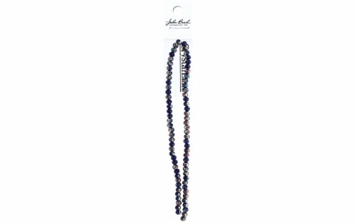 John Bead Crys Ln Rondl 7  4x6mm OP DkSaph Multi Perspective: front