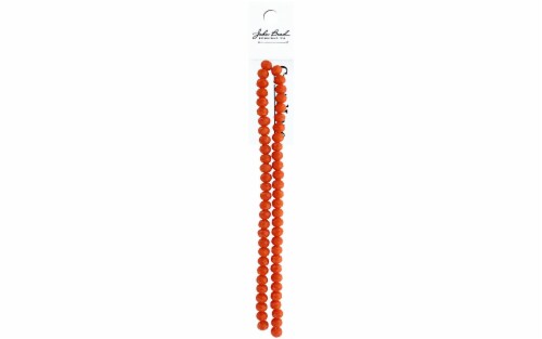 John Bead Crys Ln Rondl 7  6x8mm OP Orange Perspective: front