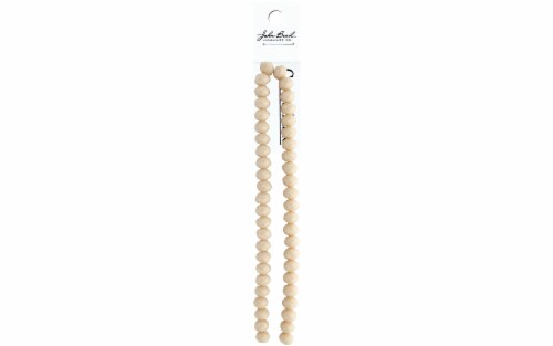 John Bead Crys Ln Rondl 7  8x10mm OP Lt Cream Perspective: front