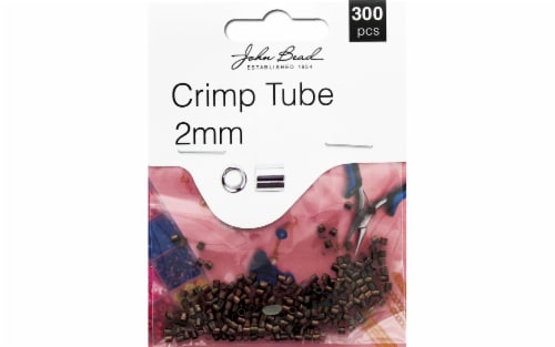 John Bead MHF Crimp Tube 2mm A Copper 300pc Perspective: front