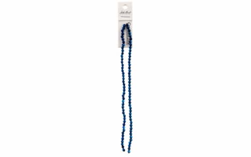 John Bead Crys Ln Bicone 7  4mm OP Blue Iris Perspective: front