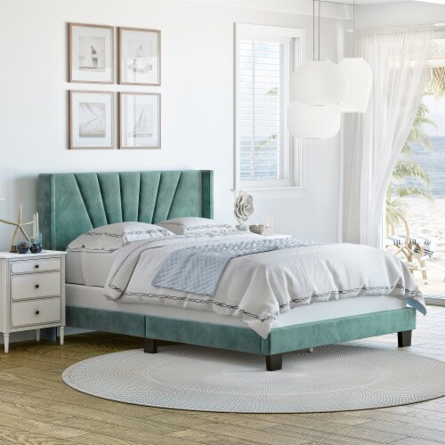 Boyd Sleep Valencia Velour Upholstered Platform Bed QUEEN Fred Meyer