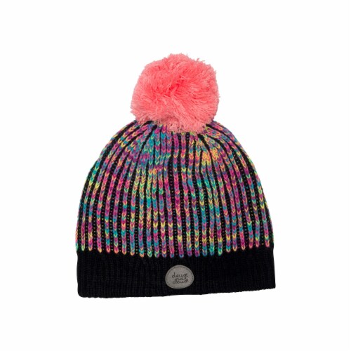 Knit Hat Black Multicolor Perspective: front