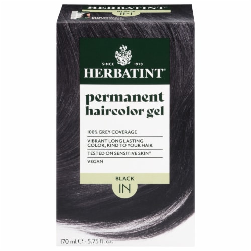 Herbatint 1N Black Permanent Haircolor Gel Perspective: front
