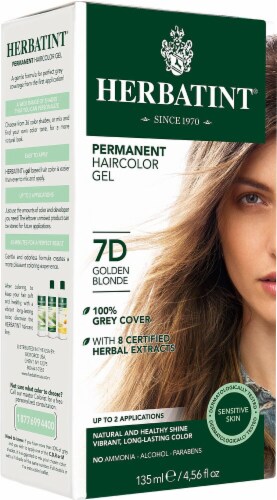 Herbatint  Permanent Haircolor Gel 7D Golden Blonde Perspective: front