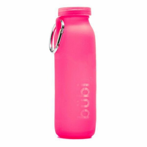 Bubi Brands BB65RP633 22oz & 650 ml Foldable Water Bottle Rose Foldable Water Bottle Rose, Pi Perspective: front