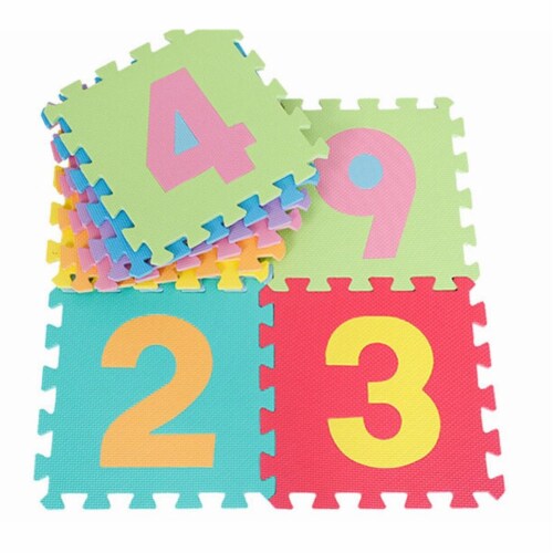 AZ Trading & Import FP79Y Kids 36 Tiles & Edges Puzzle Mat, 6 x 6 ft. Perspective: front