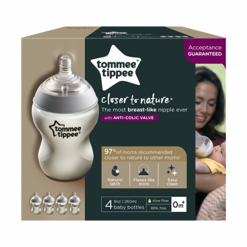 Tommee Tippee Closer to Nature Bottles 4 Count, 9 oz -