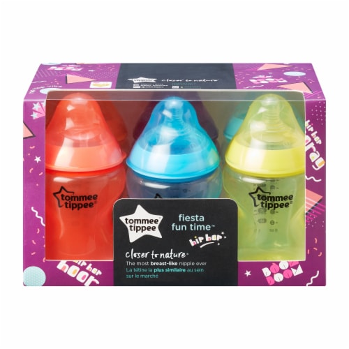 Tommee Tippee Close To Nature Fiesta Fun Tip Bottles 6 Count, 9 oz