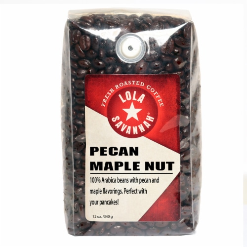 Lola Savannah® Pecan Maple Nut Whole Bean Coffee Perspective: front