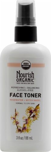 Nourish Organic Face Toner Refreshing + Balancing Rosewater + Witch Hazel Perspective: front
