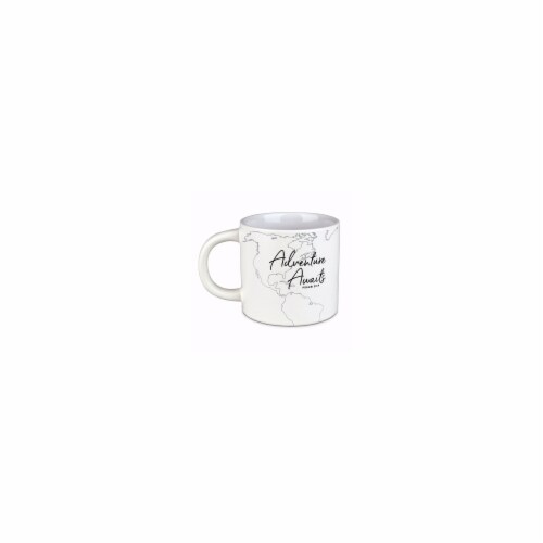 Lighthouse Christian Products 13 oz Ceramic Mug - Adventure Awaits Perspective: front