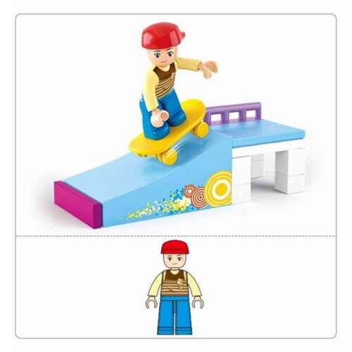 Sluban 512  Girls Dream Skater Boy Building Brick Kit (23 pcs) Perspective: front
