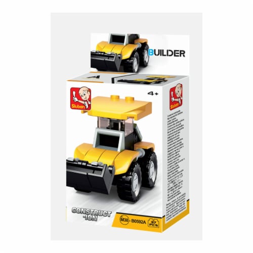 Sluban 667741116812 BUILDER-Construction Bulldozer (37PCS) Perspective: front