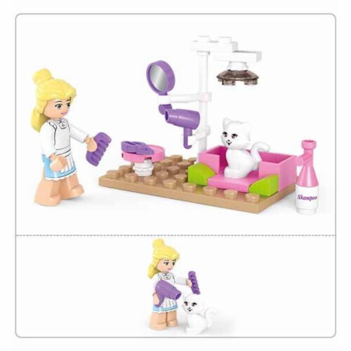 Sluban 515  Girls Dream Pet Beauty Building Brick Kit (30 pcs) Perspective: front