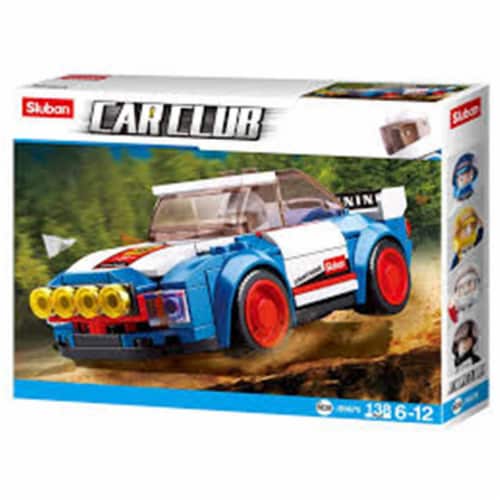 Sluban 675  Car Club Rally Car Building Brick Kit (138 pcs) Perspective: front
