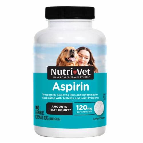 Nutri-Vet K-9 Aspirin for Small Dogs 120mg Perspective: front