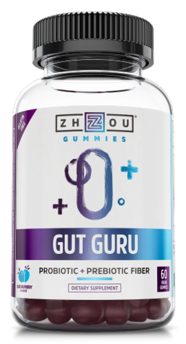 Zhou Gut Guru Probiotic Gummies Perspective: front