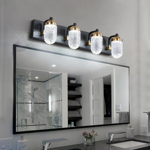 Black crystal vanity deals light
