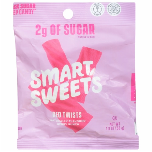 Smart Sweets™ Red Twists Candy Perspective: front