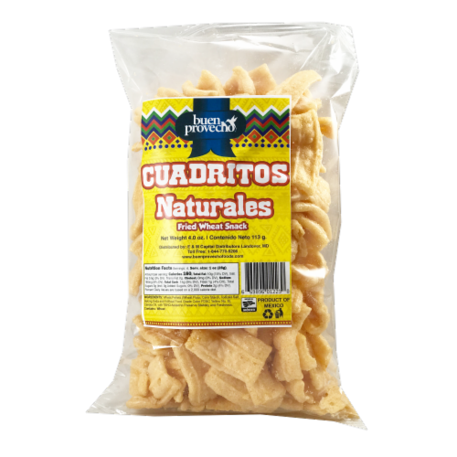 Buen Provecho Cuadritos Naturales Fried Wheat Snacks Perspective: front