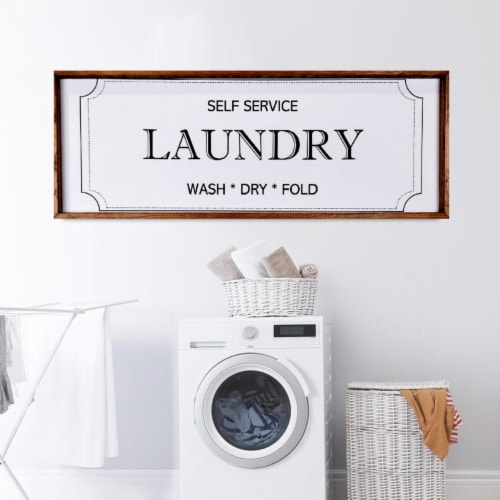 Framed Canvas Laundry Sign - Laundry Wall Sign - Farmhouse Decor - Funny  Sign - Rustic Decor, 1 unit - Kroger