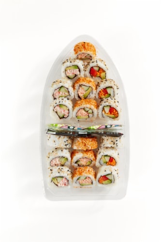Bento® Sushi Assorted Maki Boat Perspective: front