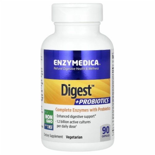 Enzymedica Digest + Probiotics, 90 Capsules Perspective: front