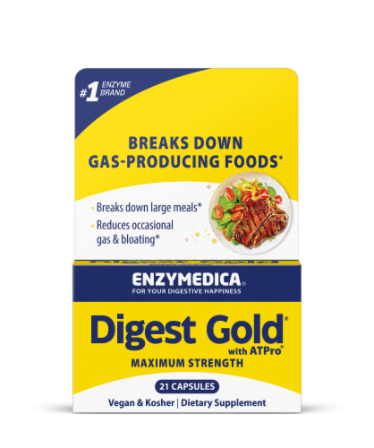 Enzymedica® Digest Gold Dietary Supplement Capsules Perspective: front