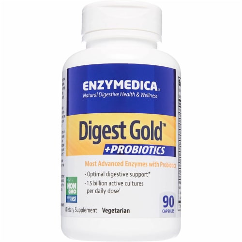 Enzymedica  Digest Gold™ Plus Probiotics Perspective: front