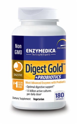 Enzymedica  Digest Gold™ Plus Probiotics Perspective: front