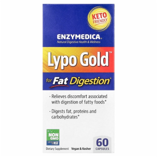 Enzymedica Lypo Gold™ For Fat Digestion - 60 Capsules Perspective: front