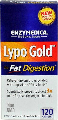 Enzymedica Lypo Gold™ for Fat Digestion Perspective: front