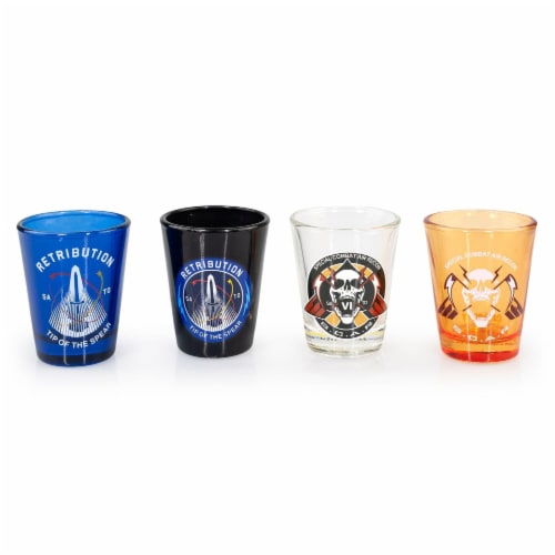 EXCLUSIVE Call of Duty: Infinite Warfare Shot Glasses | Set of 4 | 2 FL Oz. Perspective: front