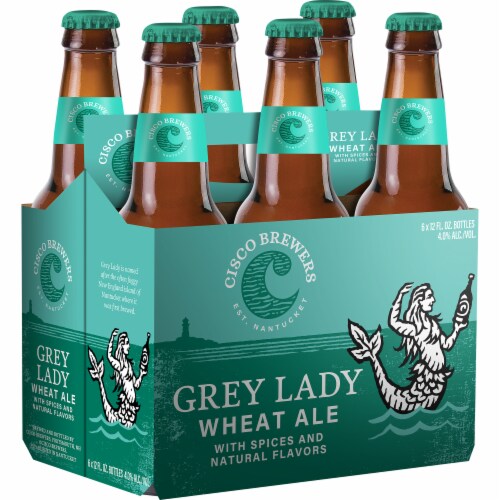 Cisco Brewers Grey Lady White Ale Perspective: front