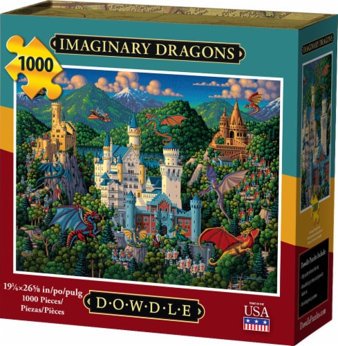 Dowdle Imaginary Dragons Jigsaw Puzzle Perspective: front