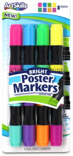 Artskills Bright Poster Double Sided Markers Assorted Neon (4 ct) Delivery  - DoorDash