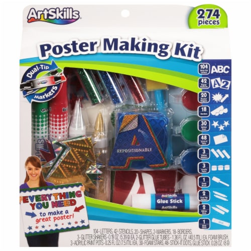 Artskills Poster Markers, Bright, 8 Colors - 4 markers