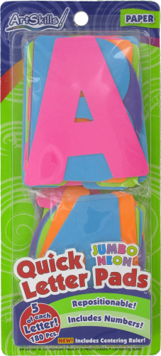 ArtSkills Quick Letter & Number Pads, Assorted Colors