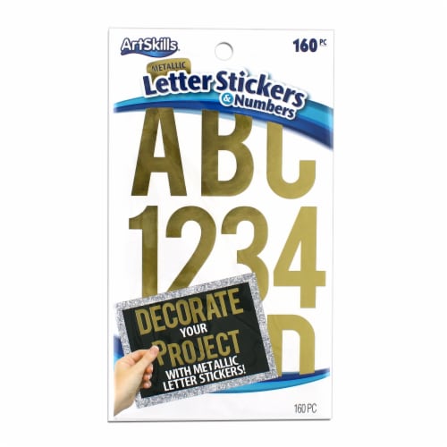 ArtSkills® Metallic Letter & Numbers Stickers - Gold, 160 pc - Kroger