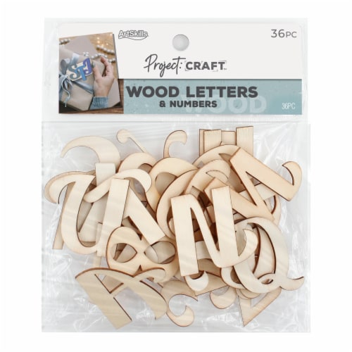 ArtSkills® Project:Craft™ Wood Letters and Numbers Perspective: front