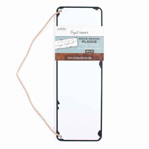 ArtSkills® White Enamel Metal Plaque Perspective: front
